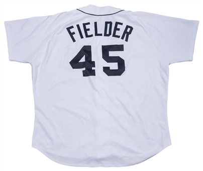 1993 Cecil Fielder Game Used & Signed Detroit Tigers Home Jersey (JSA) 